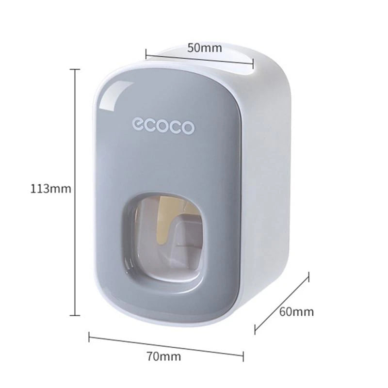 Automatic Toothpaste Dispenser Dust-Proof Toothbrush Holder Wall Mount Stand Bathroom Accessories Set Toothpaste Squeezer