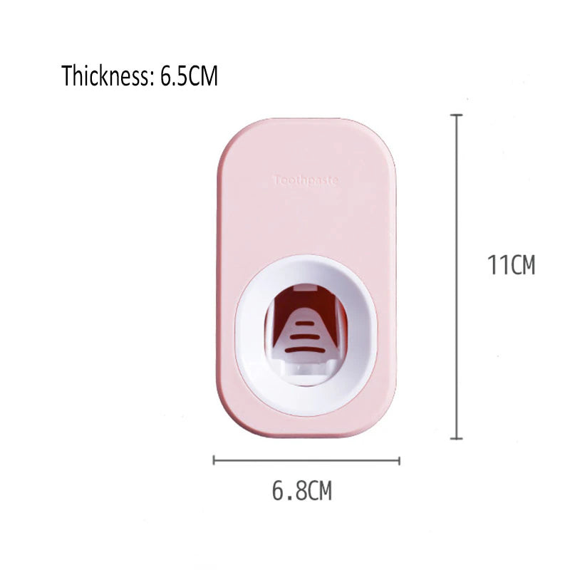 Automatic Toothpaste Dispenser Dust-Proof Toothbrush Holder Wall Mount Stand Bathroom Accessories Set Toothpaste Squeezer