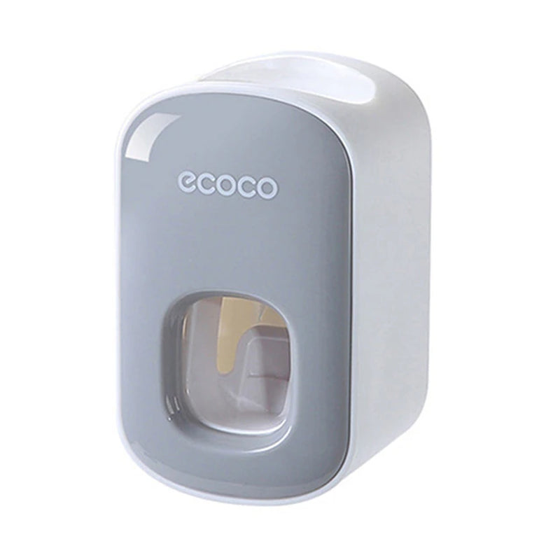 Automatic Toothpaste Dispenser Dust-Proof Toothbrush Holder Wall Mount Stand Bathroom Accessories Set Toothpaste Squeezer
